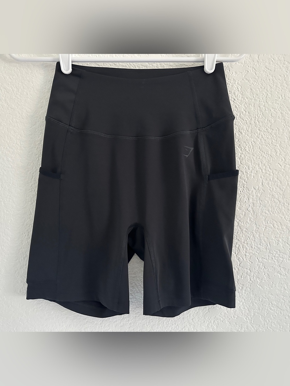 Gymshark Black High-Rise Bike Shorts with Pockets
